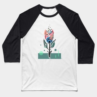 Retro  tulip flower Baseball T-Shirt